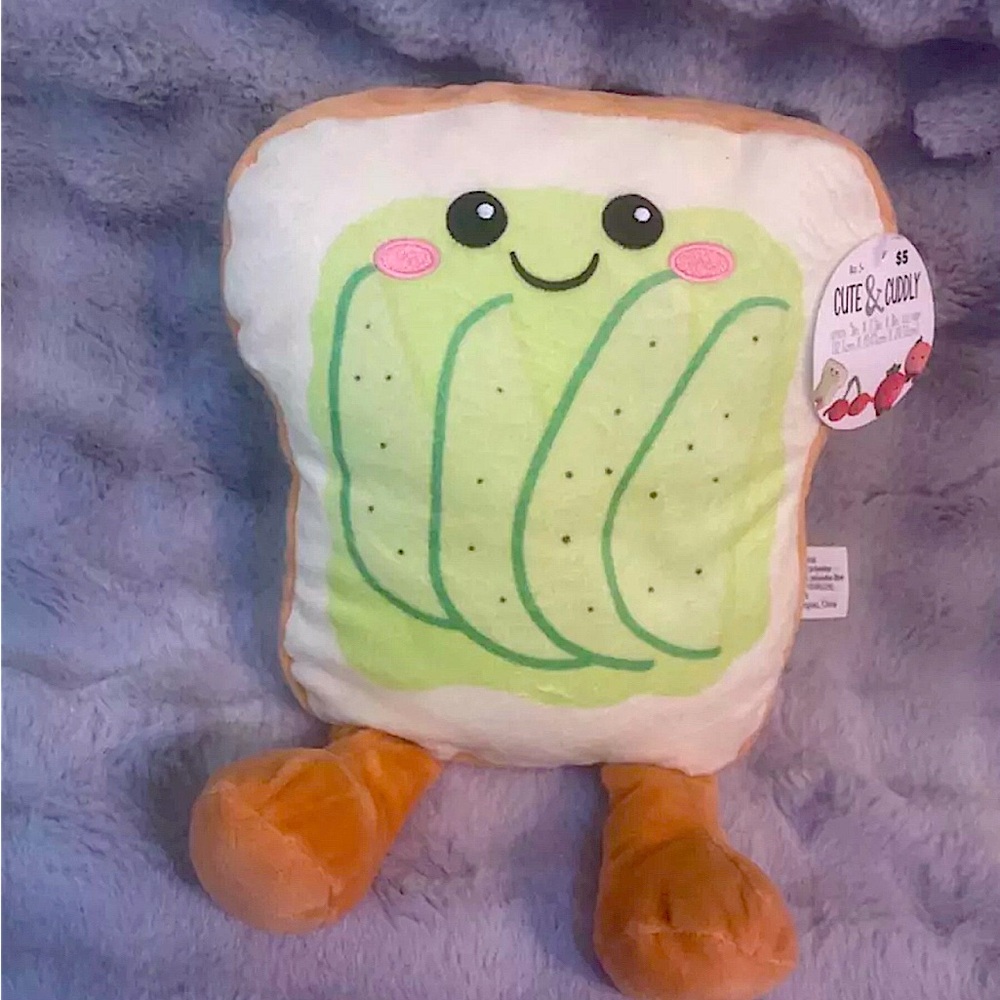 avocado toast plushy cute & cuddly small ages 3+ fruit food kawaii cute